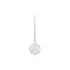 925 Triple Daisy Rhodium Plated Charm Tikka 
