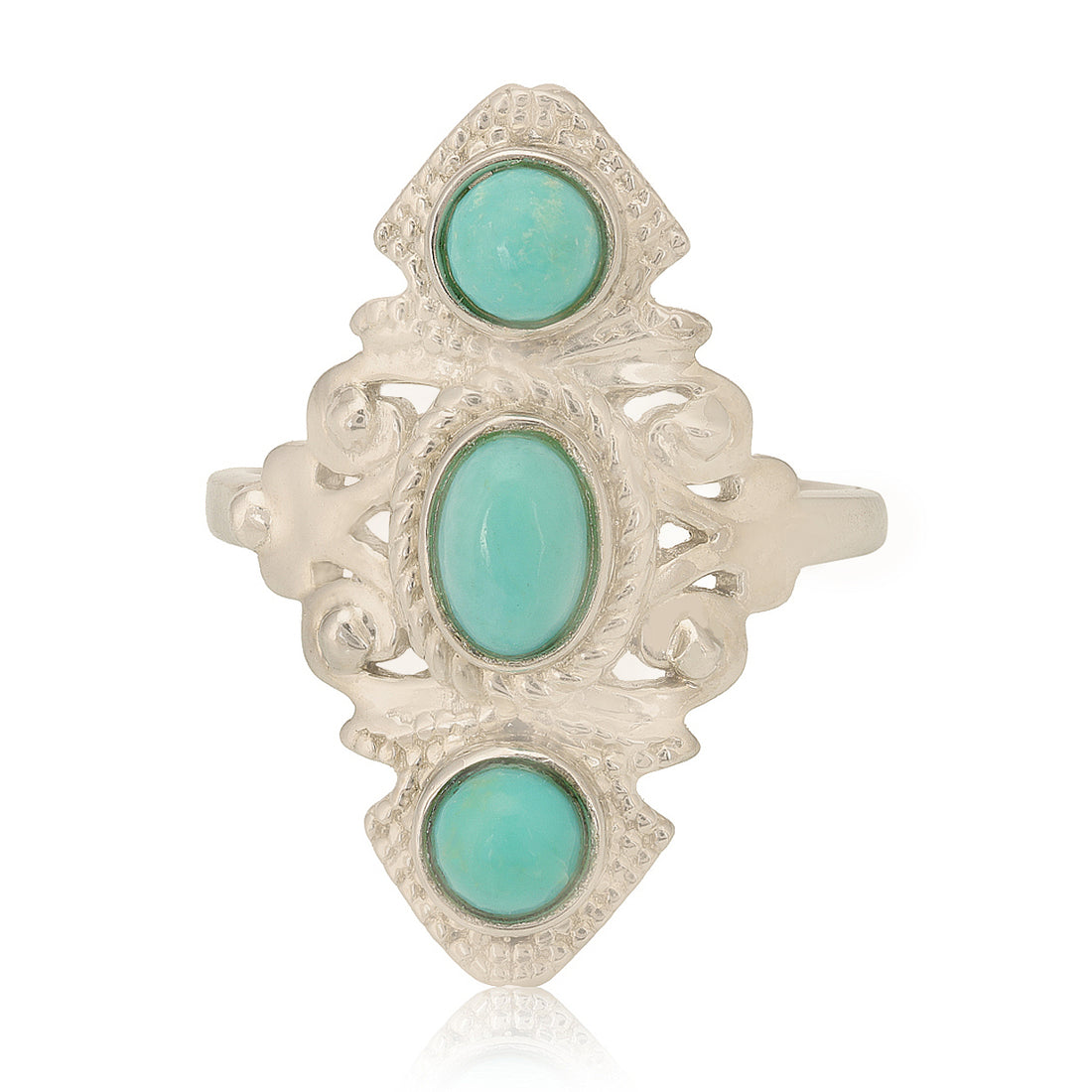 925 Turquoise Aura Sterling Silver Ring