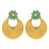 925 Turquoise Chandbali Gold Plated Silver Earring