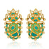 925 Turquoise Cluster Gold Plated Silver Earring