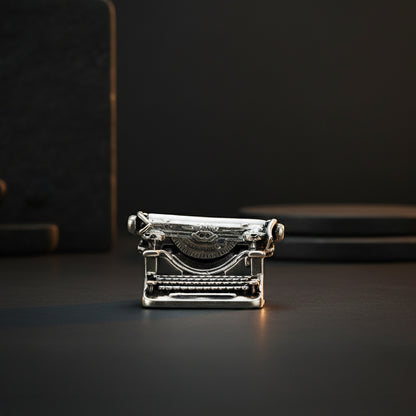 925 Typewriter Sterling Silver Miniature