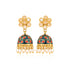 925 Vibrant Meenakari Jhumka Gold Plated Earring