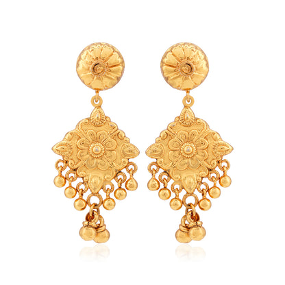 925 Vintage Elegance Gold Plated Earring