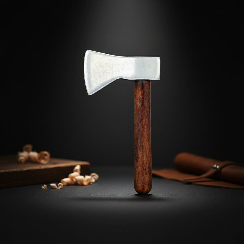 925 Vintage Miniature Axe Wooden Handle for Decoration