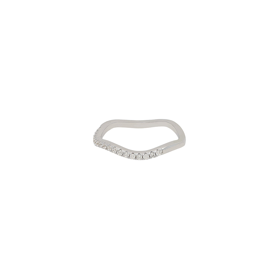 925 Wave stoned ring IT0365