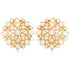 925 White Mandala Gold Plated Silver Earring