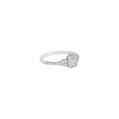 925 White cubic ring IT0267