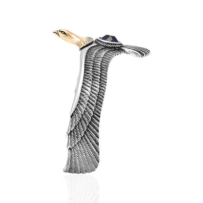 925 Winged Sterling Silver Oxidised Eagle Cuff