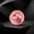 Abstract Pink Lotus Leaf Sterling Silver Ring
