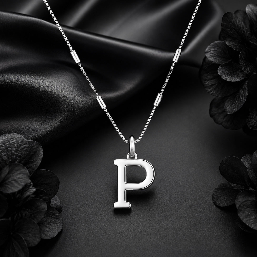 Alphabet Charm P 925 Sterling Silver Charm Pendant