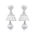 Amour Pearl Rhodium Plated 925 Jumka Earring 
