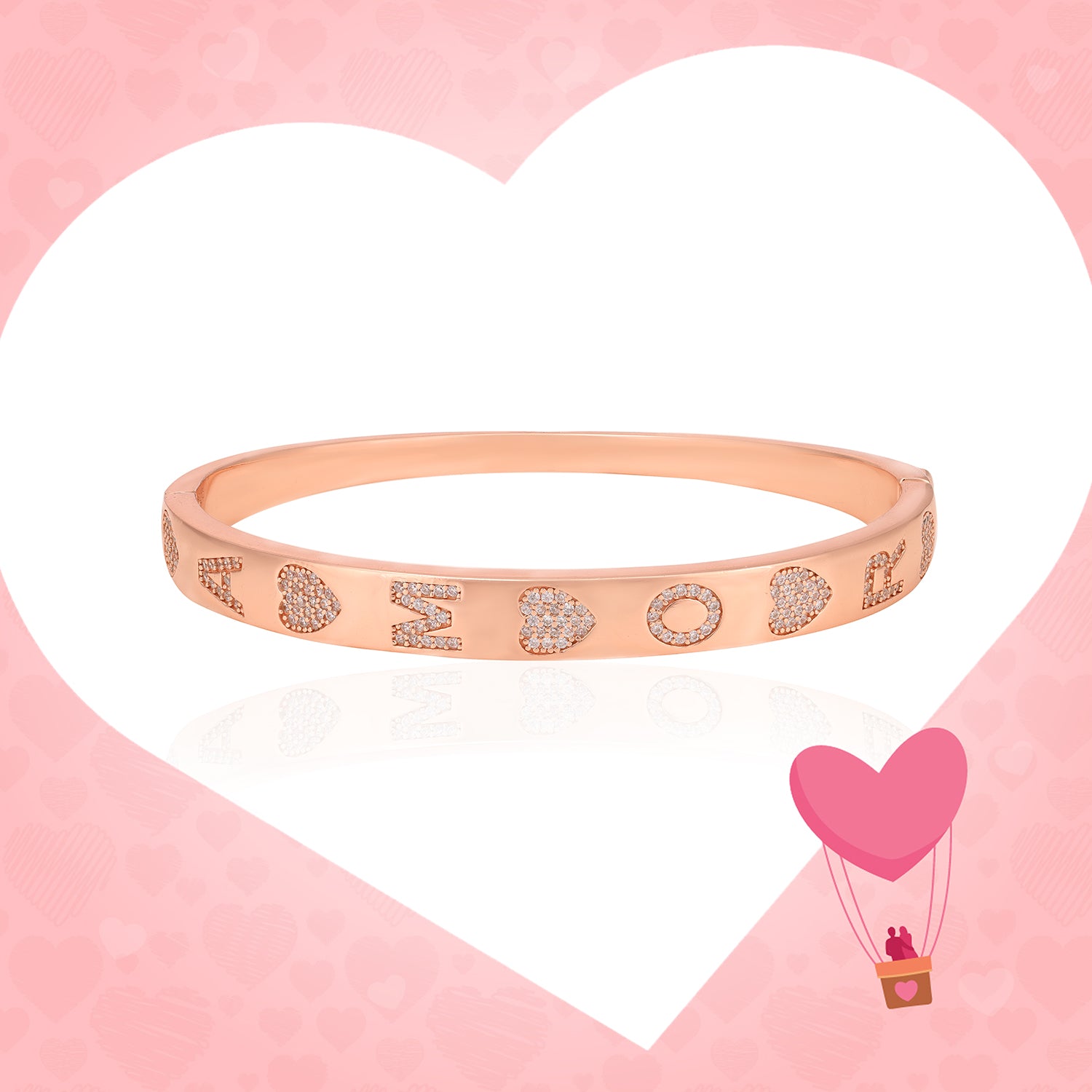 Amour Rose Gold Plated 925 Luxe Kada