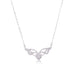 Angelic Heart Rhodium Plated Elegant Cable Chain Pendant