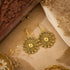 Antique Gold Floral Mandala Drop Earrings
