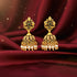 Antique Gold Plated Temple Style Dome 925 Sterling Silver Pearl Drop Jhumka for Women