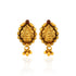 Antique Lakshmi Motif 925 Sterling Silver Gold Drop Earrings for Women