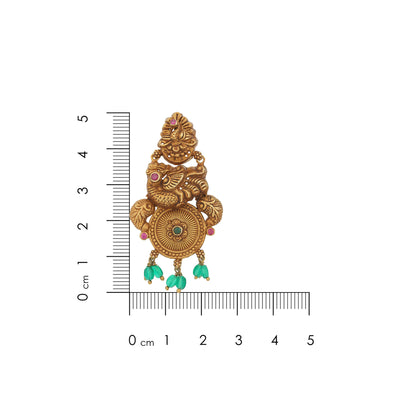 Antique Peacock Pattern 925 Sterling Silver Green Drop Earring for Women