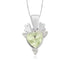 Antlered Rhodium Plated Heart Shaped Pendants