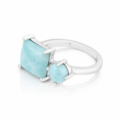 Aqua Bliss 925 Sterling Silver Designer Ring