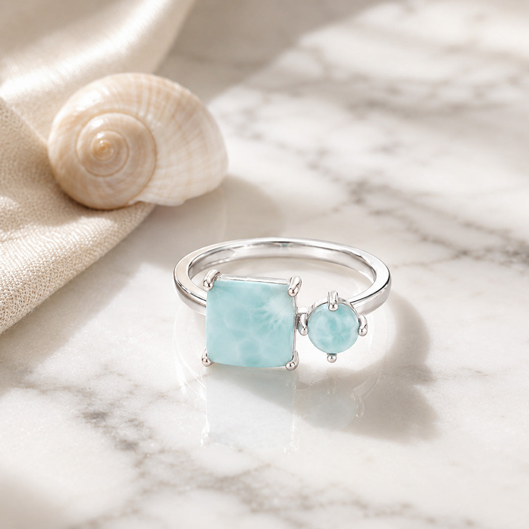 Aqua Bliss 925 Sterling Silver Designer Ring