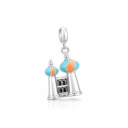 Arabian Castle Inspired 925 Sterling Silver Charm for Kids