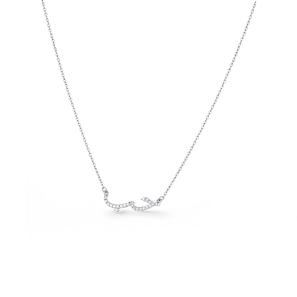 Arabic Love Script 925 Sterling Silver Chain Pendant for Women