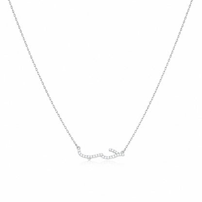 Arabic Love Script 925 Sterling Silver Chain Pendant for Women