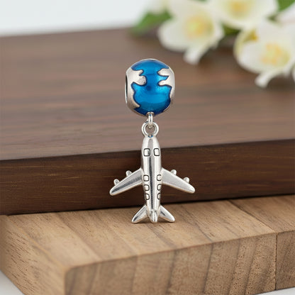 Around The World Flight Pendant 925 Sterling Silver Pendant for women