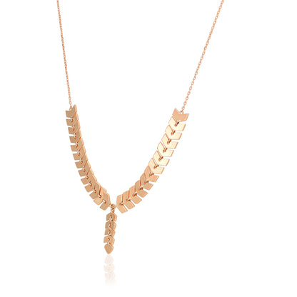 Arrow Elegance Rose Gold Plated Necklace