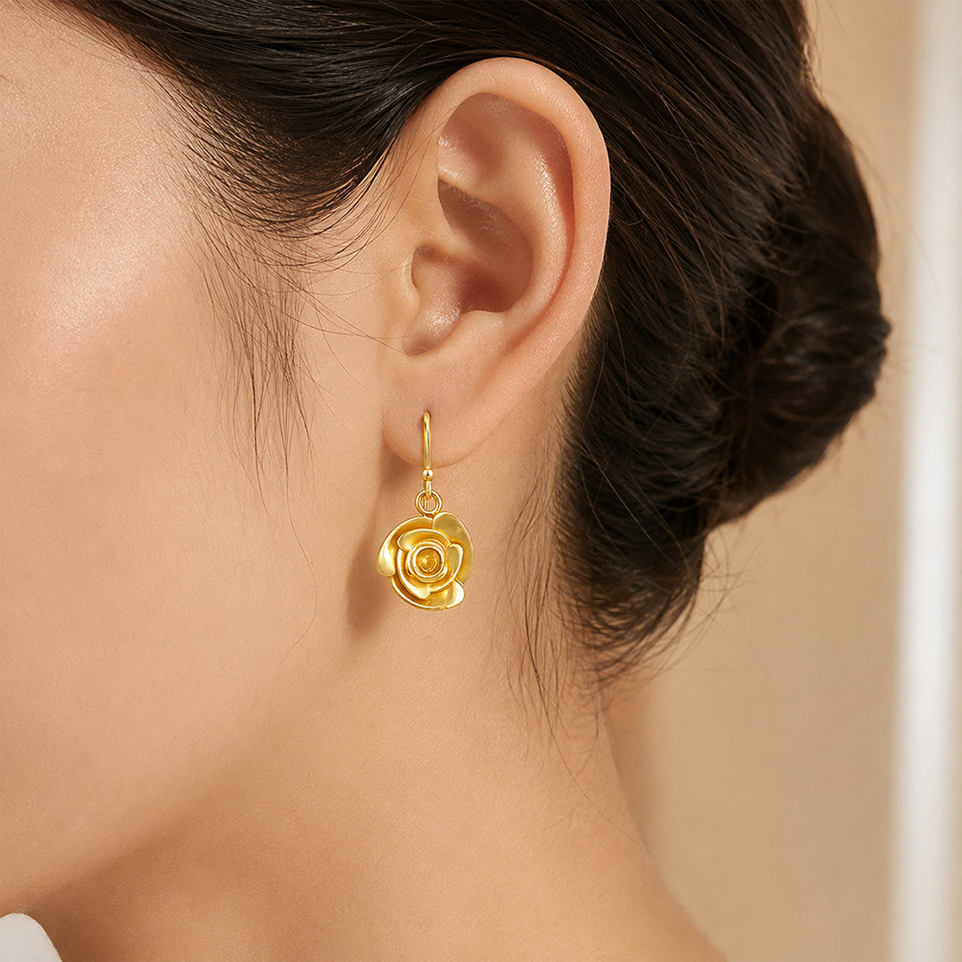 Artisan Floral Glow 925 Sterling Silver Earrings