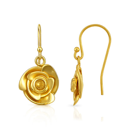 Artisan Floral Glow 925 Sterling Silver Earrings