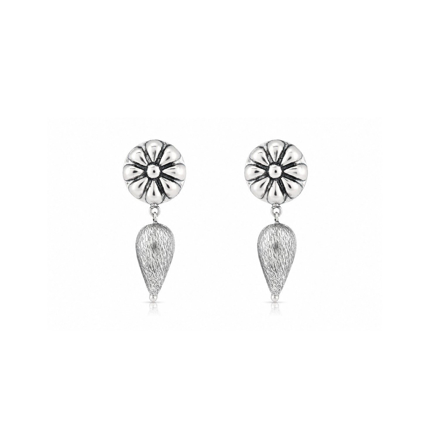 Artisan Floral Grace 925 Sterling Silver Premium Earrings