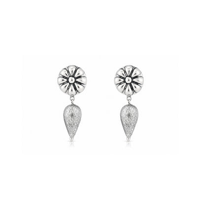 Artisan Floral Grace 925 Sterling Silver Premium Earrings