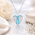 Artistic Blue Heart 925 Sterling Silver Pendant for Women