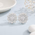 Artistic Floral Oval Cluster 925 Sterling Silver Earring for women