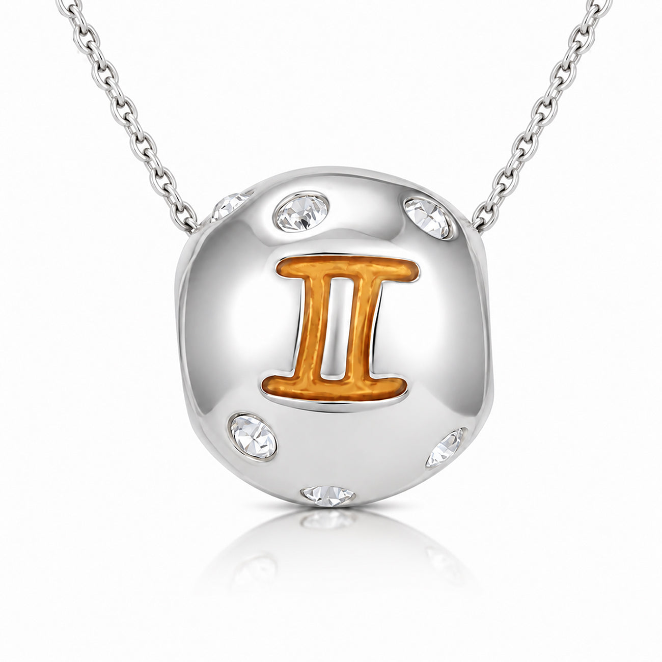 Astrological Gemini 925 Sterling Silver Charm Pendant