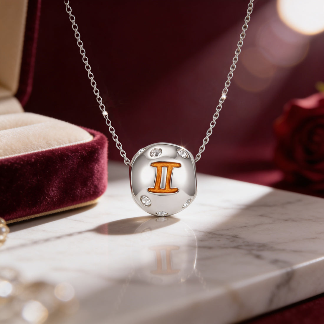 Astrological Gemini 925 Sterling Silver Charm Pendant