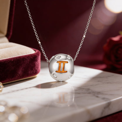 Astrological Gemini 925 Sterling Silver Charm Pendant