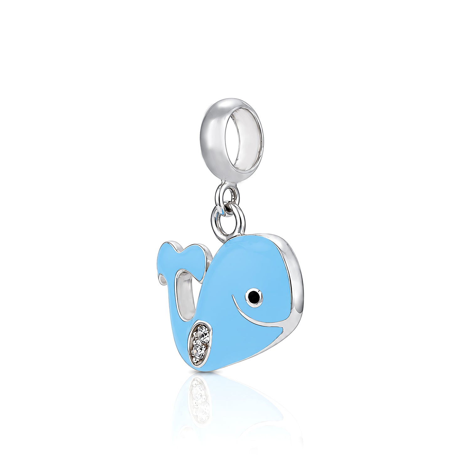 Azure Whale 925 Sterling Silver Charm Pendant