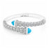 Azure Geometry Sparkle 925 Sterling Silver Kada for Women