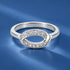 Beautiful Twisted Oval 925 Sterling Silver Ring for Women