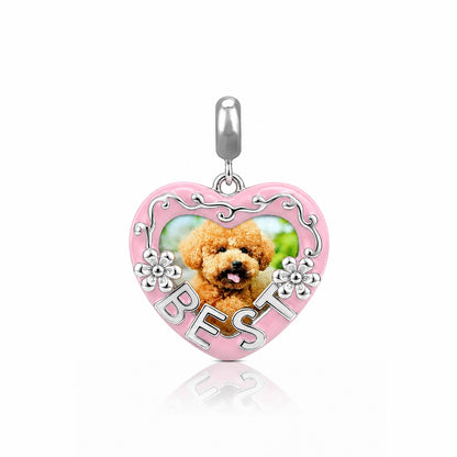 Best Friend 925 Sterling Silver Puppy Heart Pendant