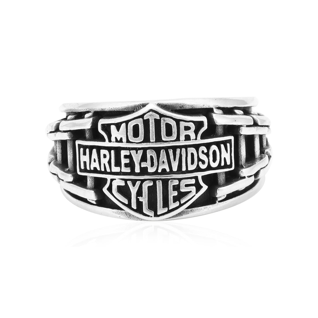 Bikers Emblem 925 Sterling Silver Harley Davidson Ring