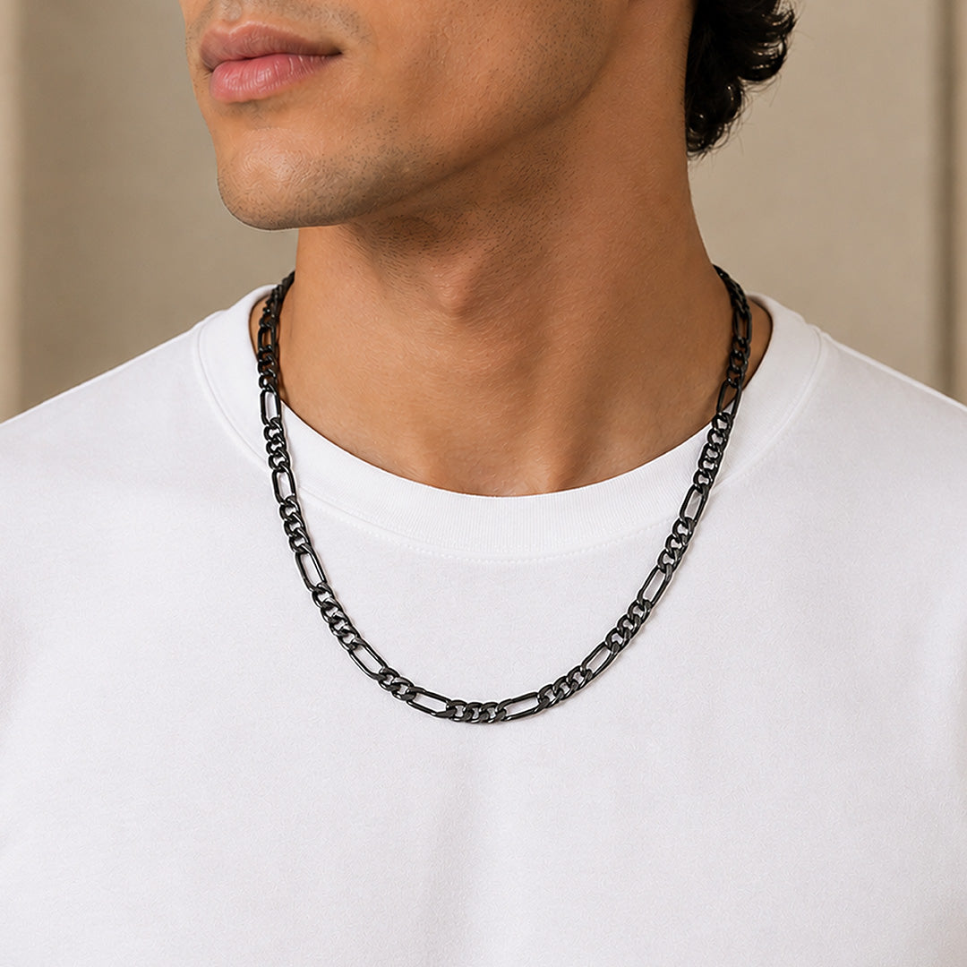 Black Italian Figaro Chain