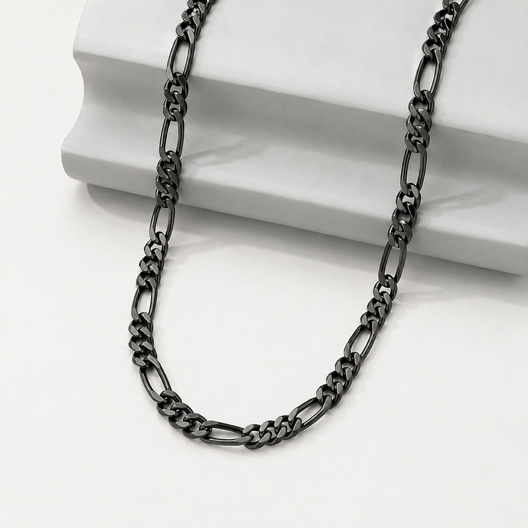 Black Italian Figaro Chain