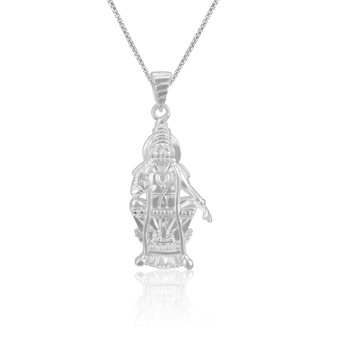 Blessed Temple Ayyappa 925 Sterling Silver Pendant for Men
