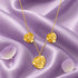 Blooming Camellia Trio Golden Elegant Designer Pendant Chain