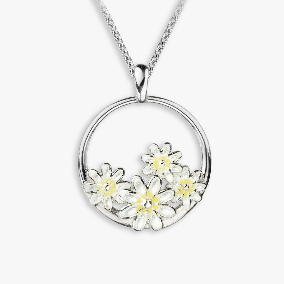 Blooming Garden Rhodium 925 Chain Pendant