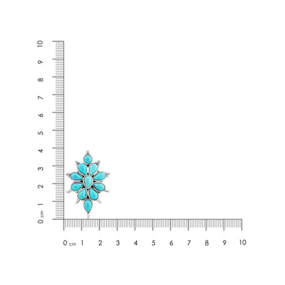 Blooming Turquoise Grace 925 Sterling Silver Premium Earrings