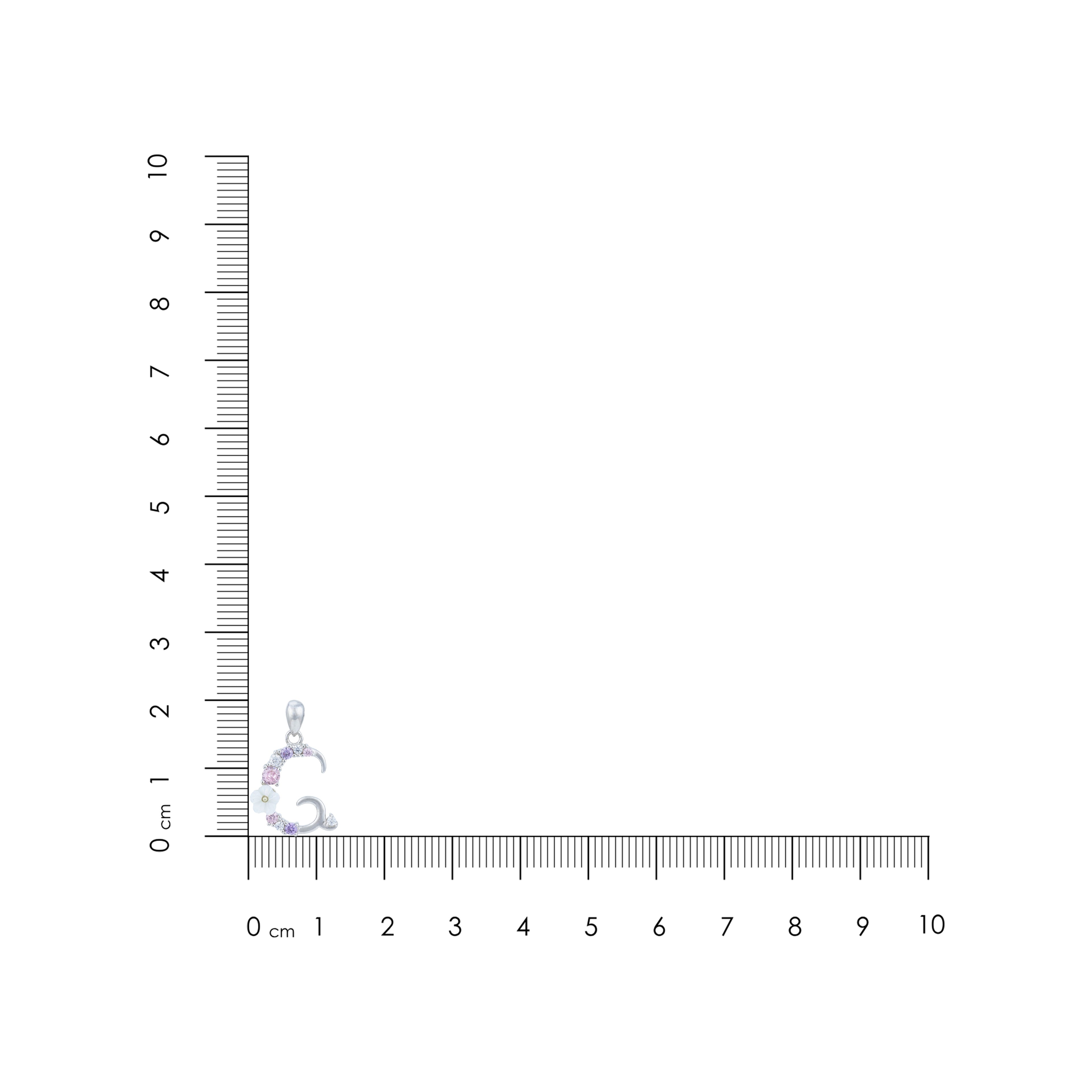 Blossom Letter G 925 Sterling Silver Pendant for Women